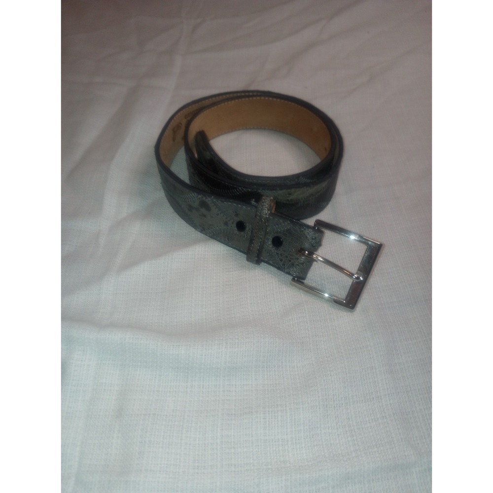 Youth 34D8 Justin Genuine Grey‎ Ostrich Belt USA 286S Vintage Western